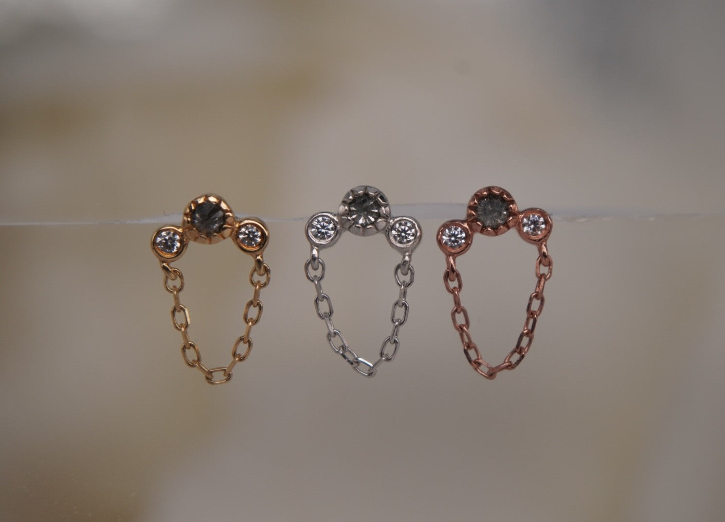 Halston- with Grey Diamonds & White Sapphires