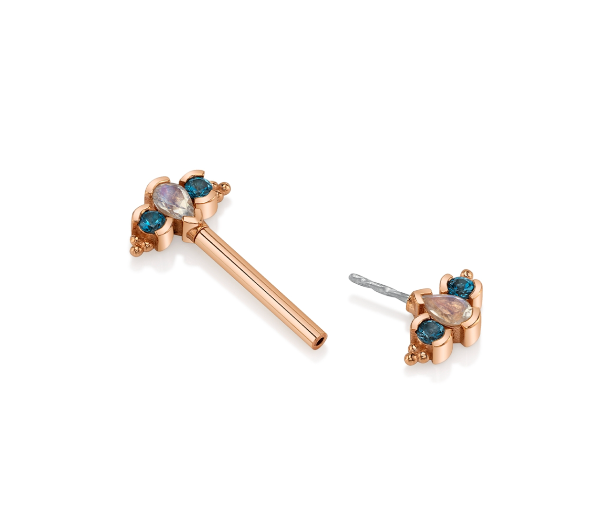 Mini Nikki Panaraya Barbells in Rose Gold