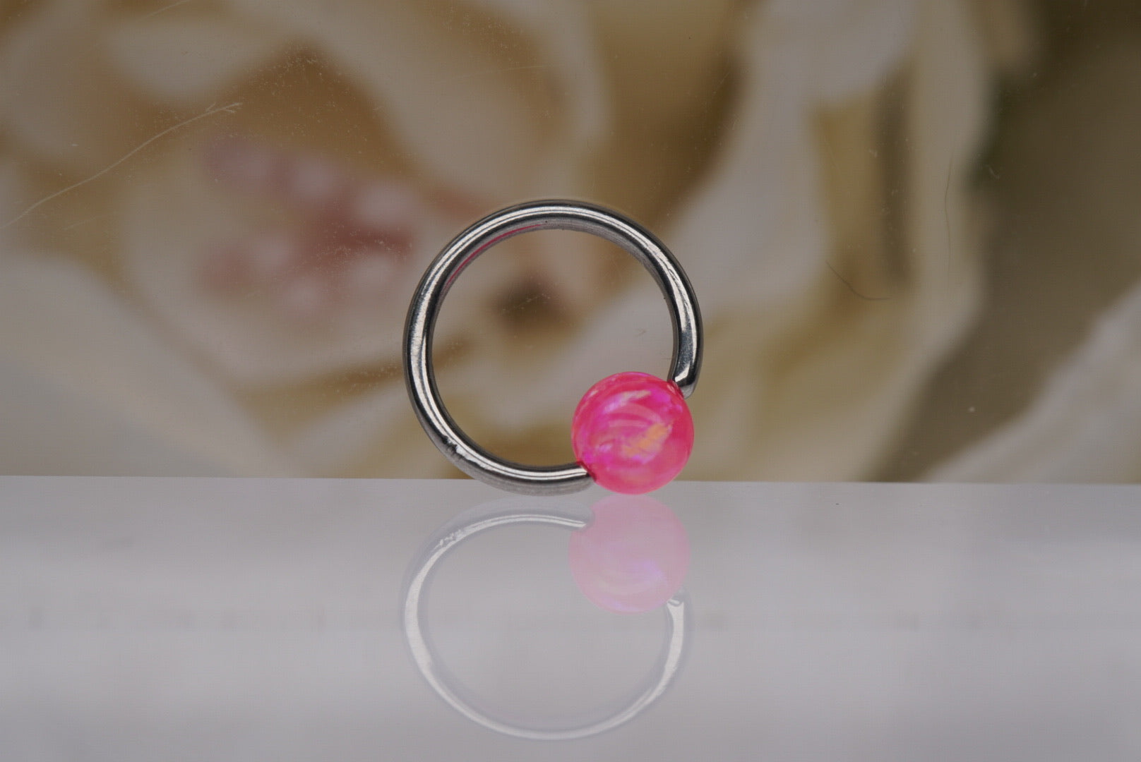 3mm Captive Bead- Mimosa Opal