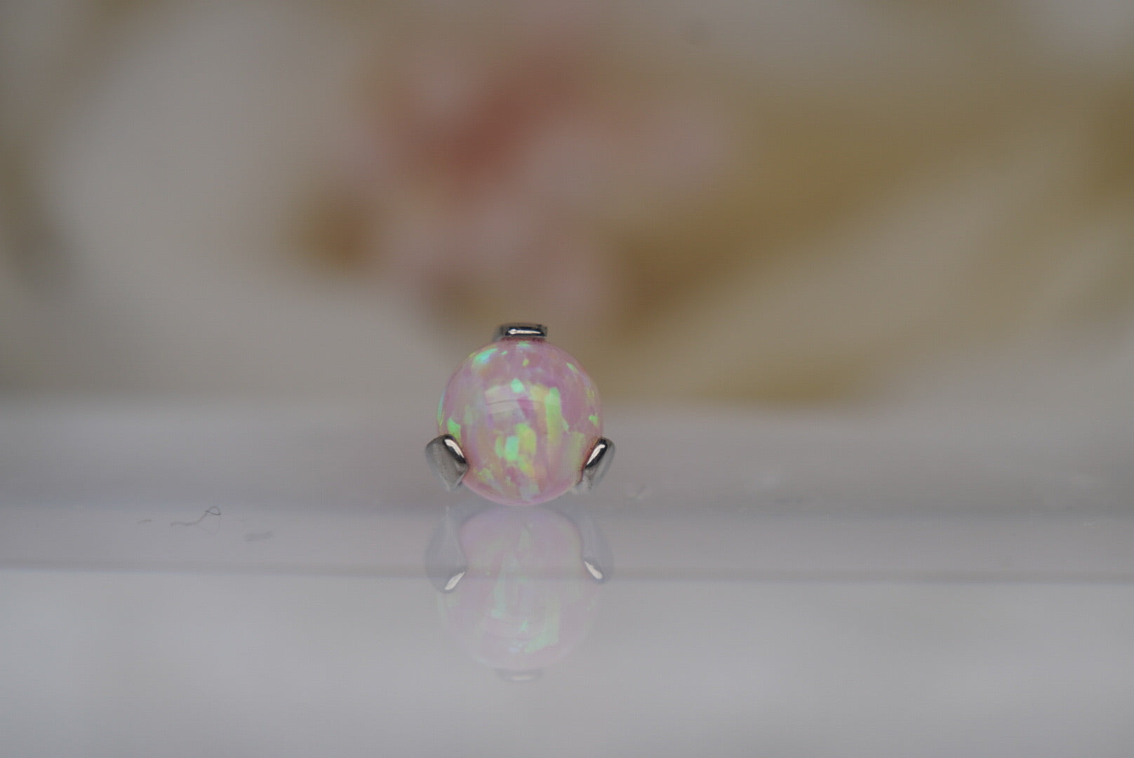 Bubble Gum Opal Prong Setting- 16/18g