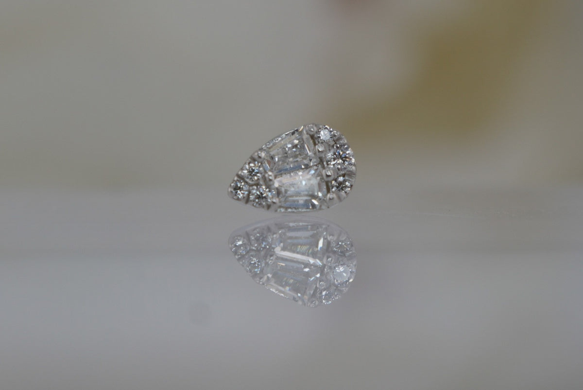 Buddha Jewelry 14k Gold "Virtue" with crystals in white gold