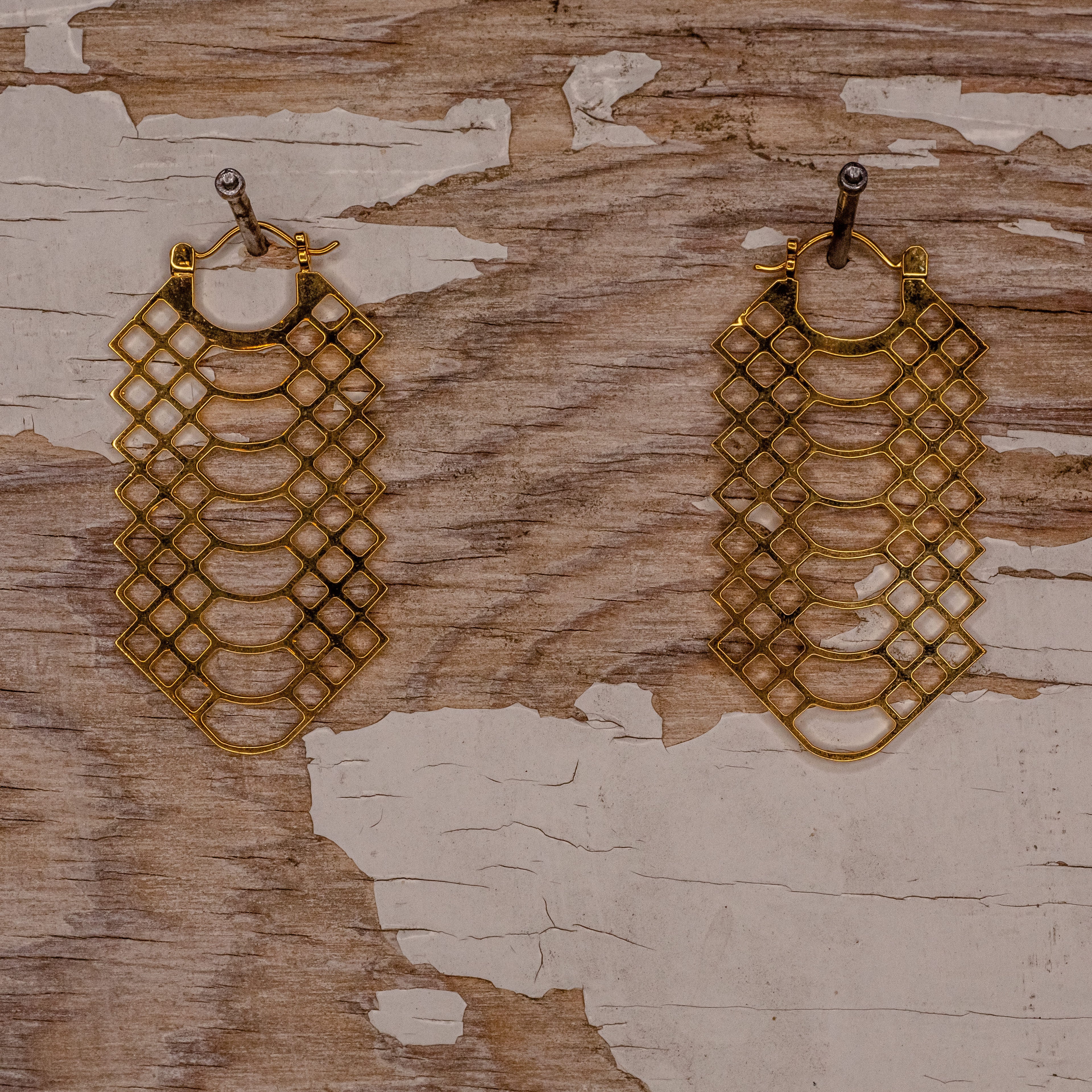 Snakeskin Dangle- Yellow Gold Plated