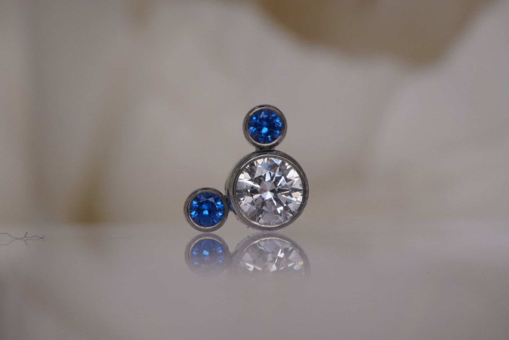 Mickey Head (White & Sapphire)