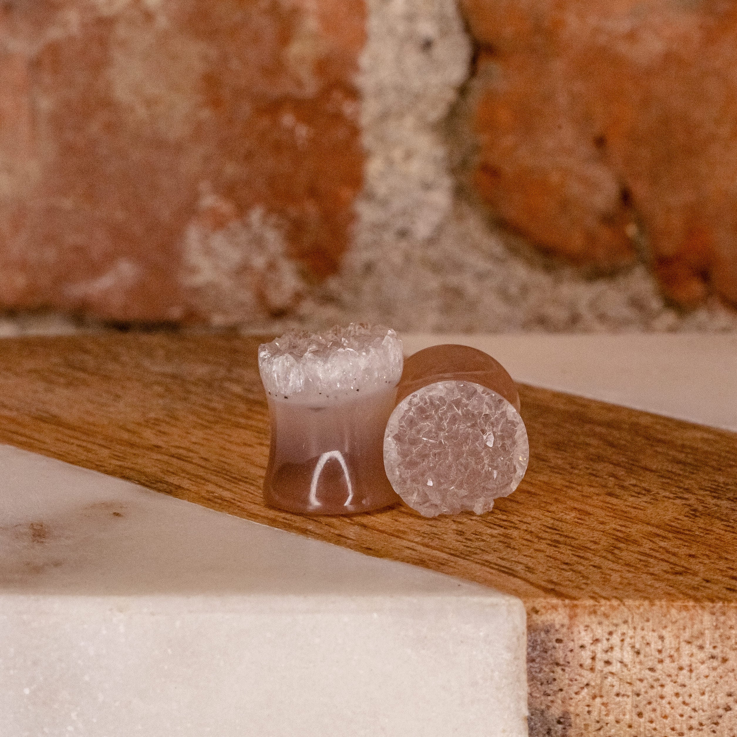 Drussy Quartz- 7/16" ID  1/2" OD