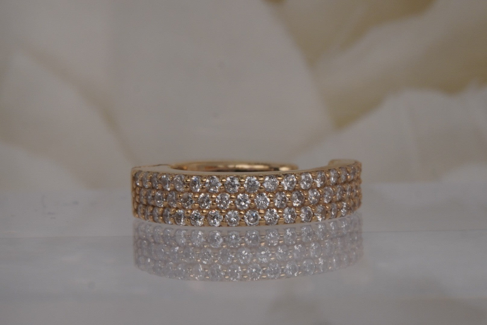 Ear Cuff GENUINE DIAMONDS in Yellow Gold