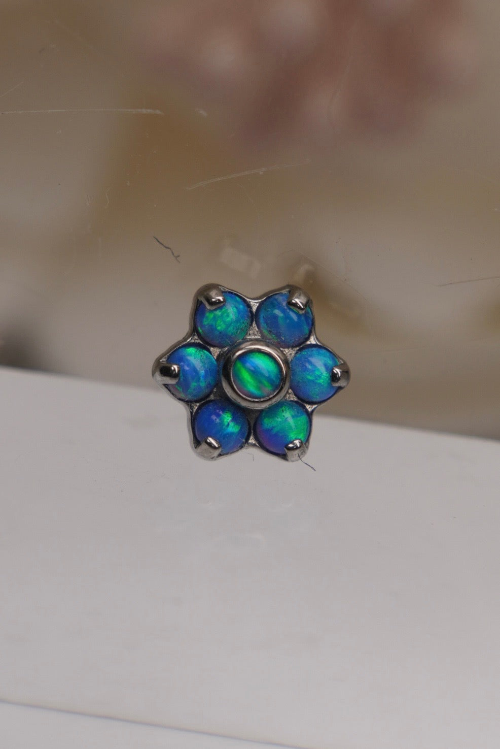 6-Petal Flower 5mm (Capri Blue Opal) 14g