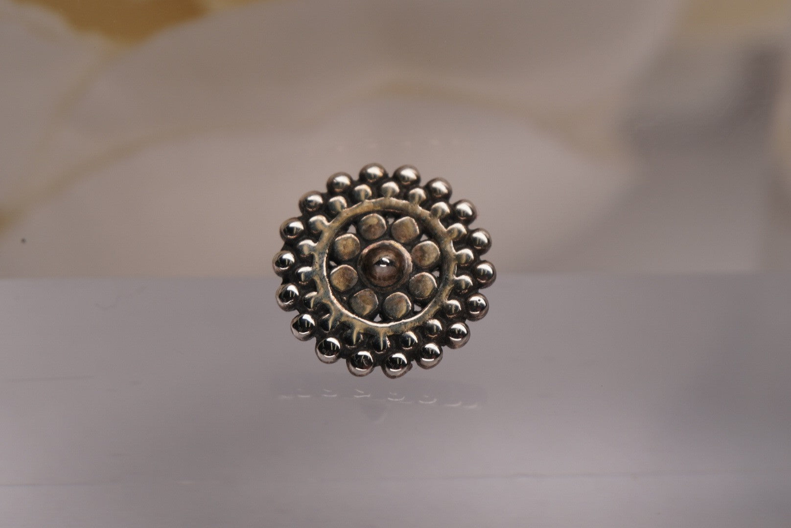 Beaded Pin-Silver