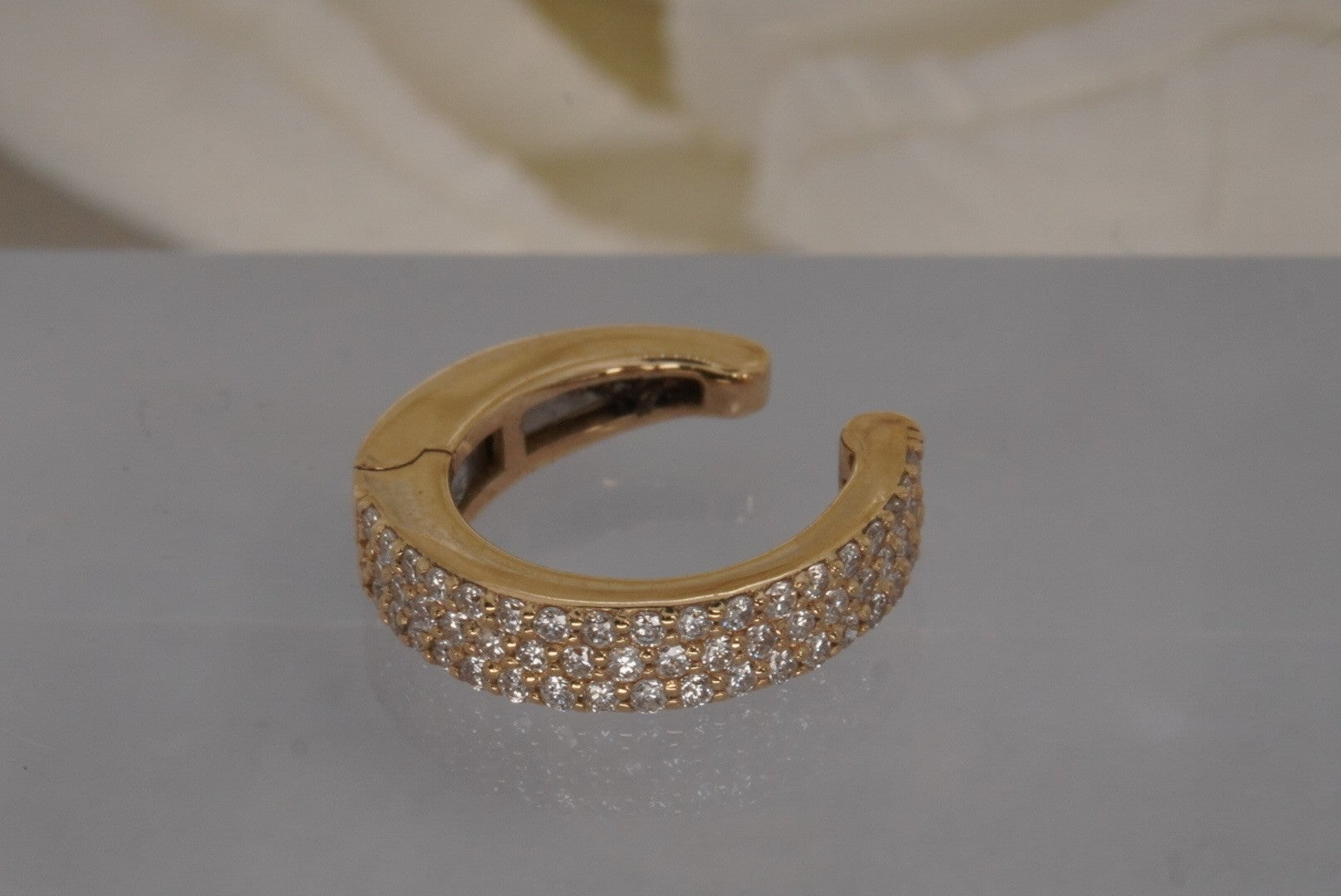 Ear Cuff GENUINE DIAMONDS in Yellow Gold