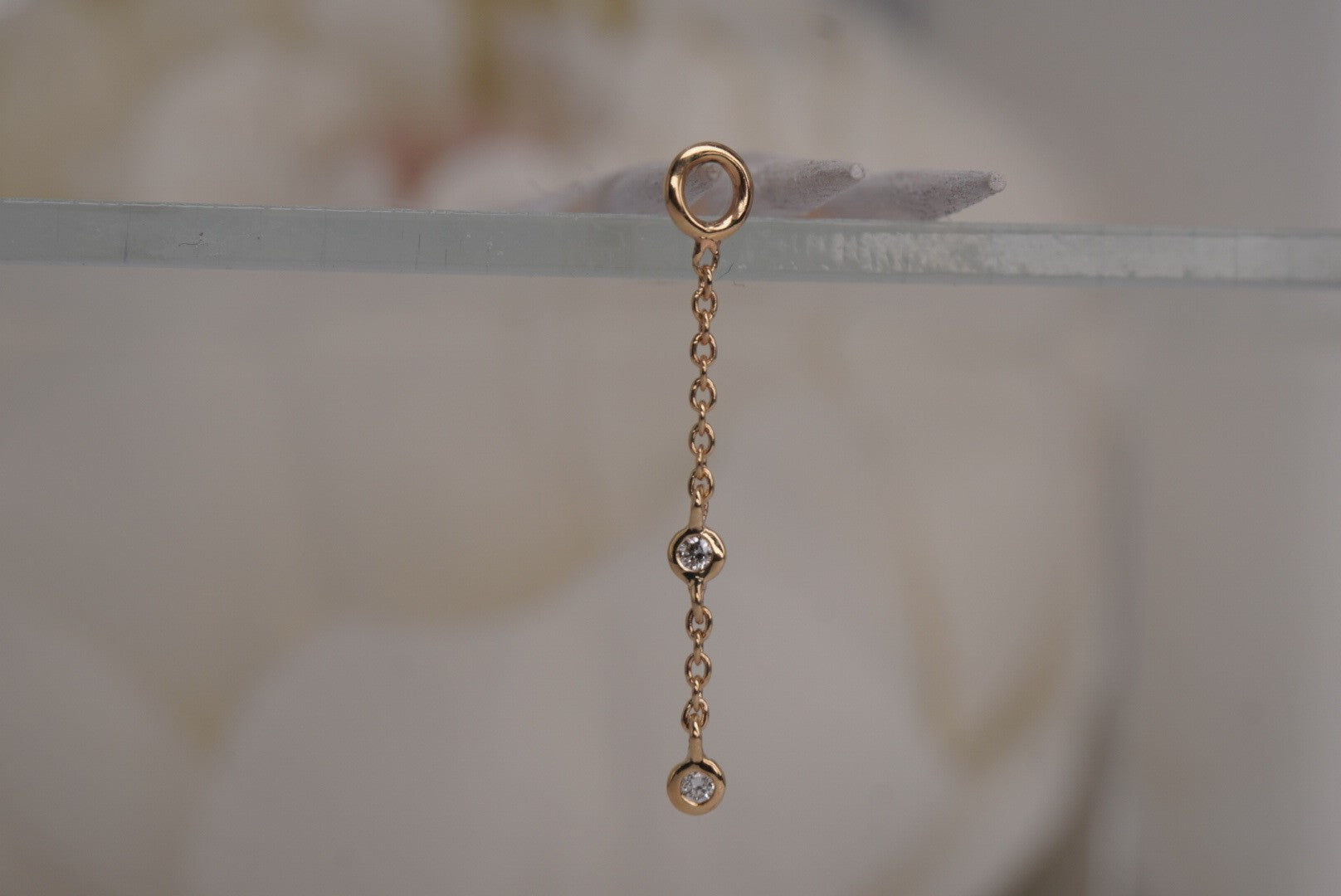 Gemmed Orbit Charm with Diamonds