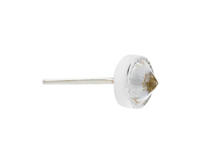 Milgrain Reverse Setting in White Gold