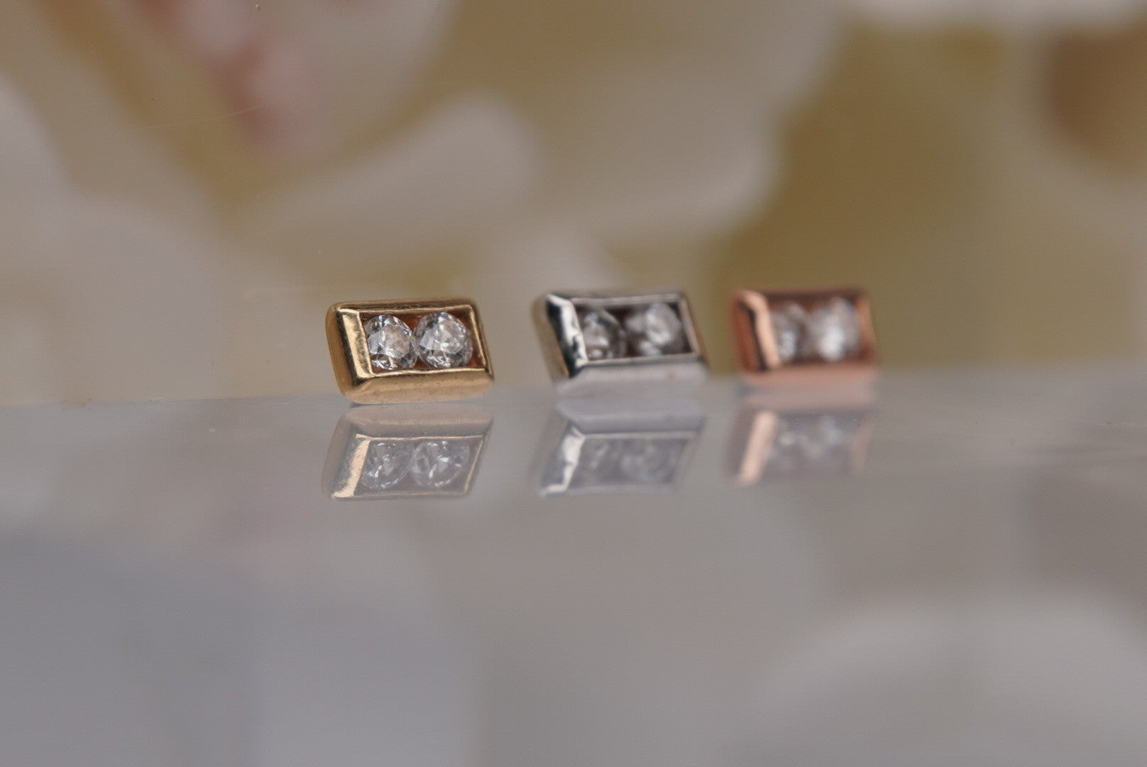 2-Gem Channel in Gold-16g