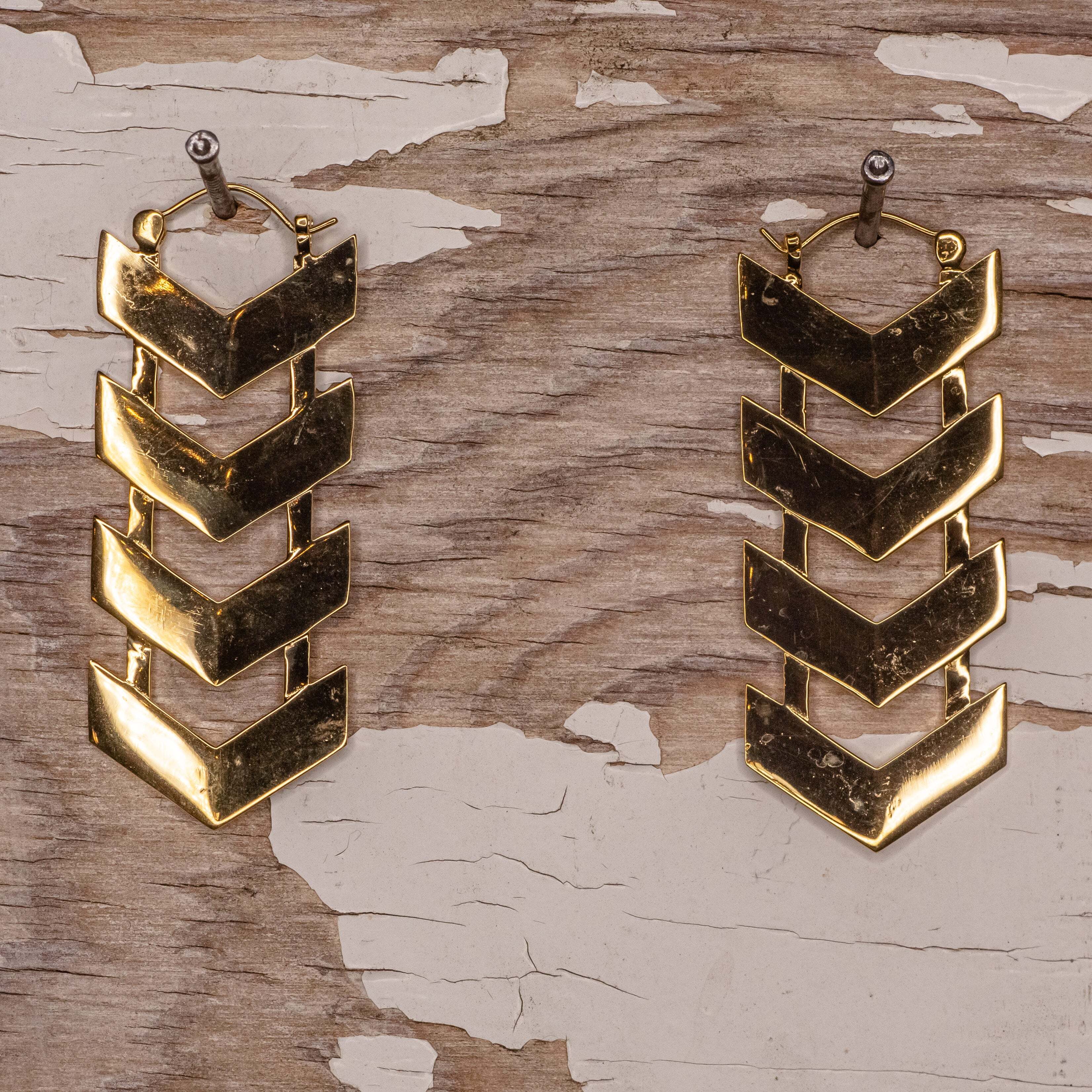 Quad Arrow-18g-Yellow Gold Plated