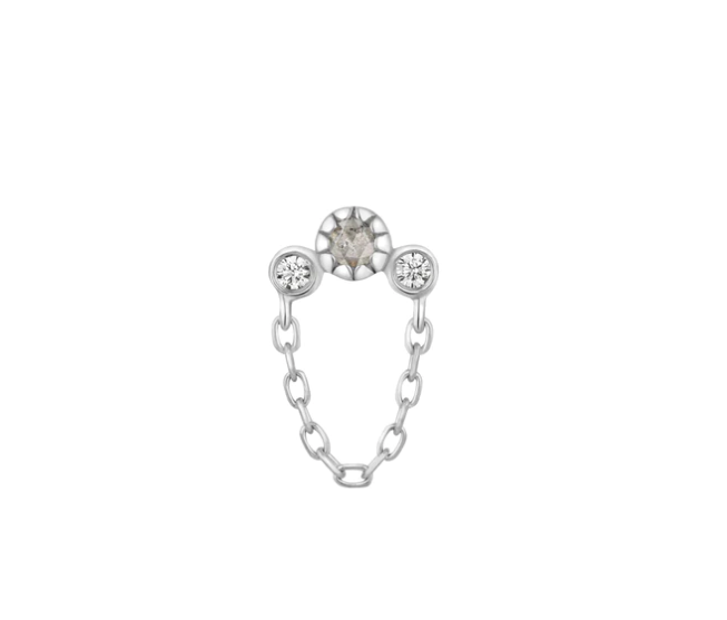 Halston- with Grey Diamonds & White Sapphires