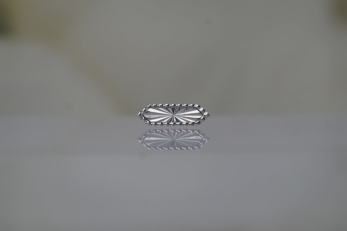 Buddha Jewelry Organics 14k Various Gold Color Options 6x2mm "Moxy" THREADLESS  white gold