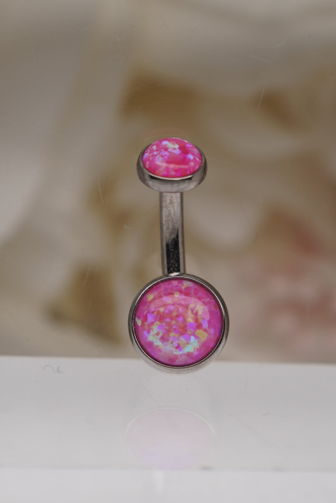Mimosa Opal Navel in a Bezel Setting  (4mm/6mm)