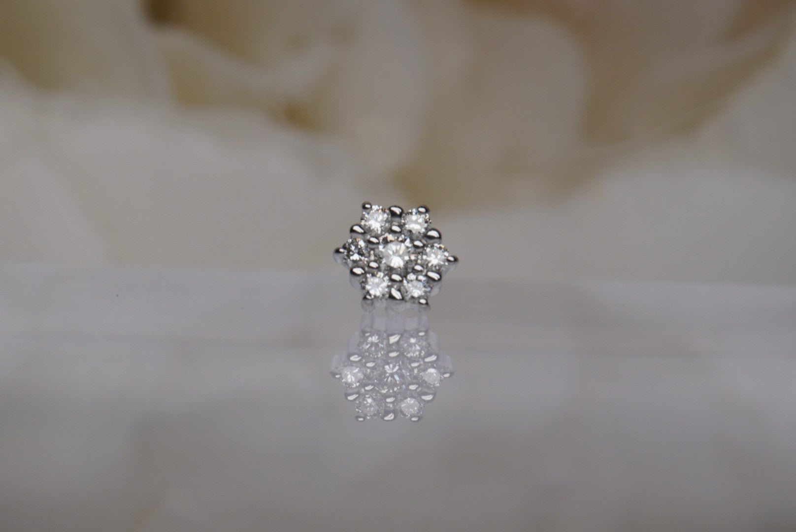 Peony with Genuine Diamonds
