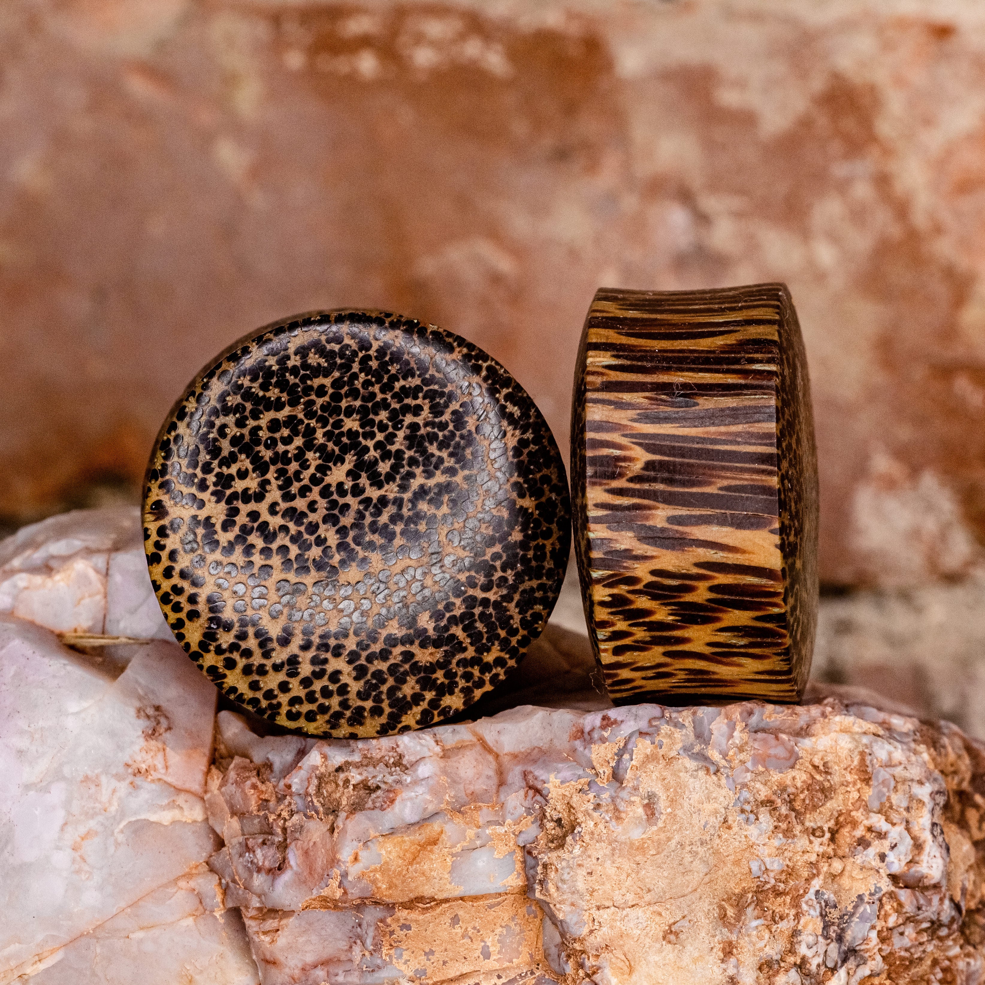 Coconut Wood Plug- 1 7/16" ID  1+ 7/16" OD