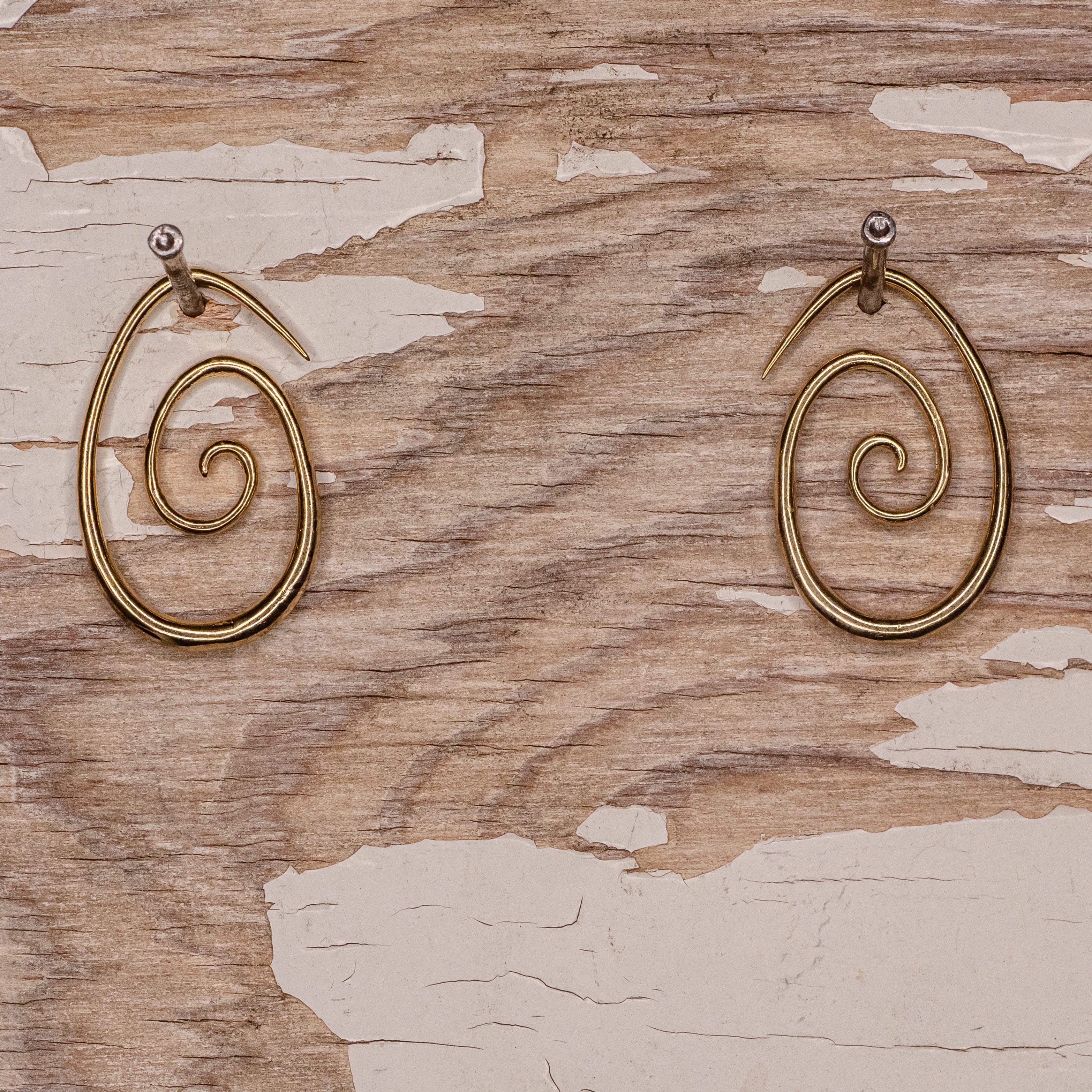 Oval Spiral-12g-Yellow Gold Plated