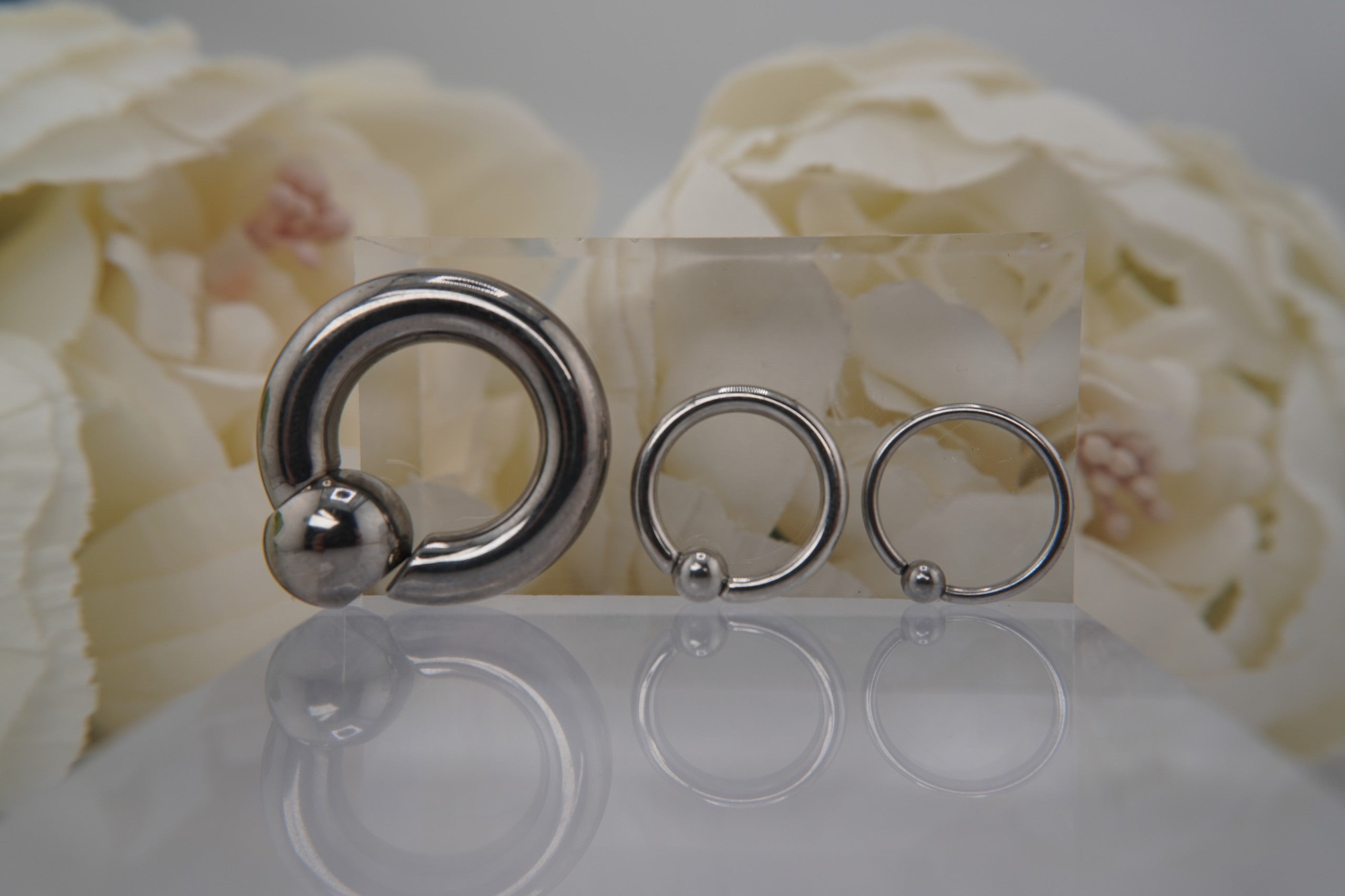 18g Captive Bead Rings- Stainless Steel