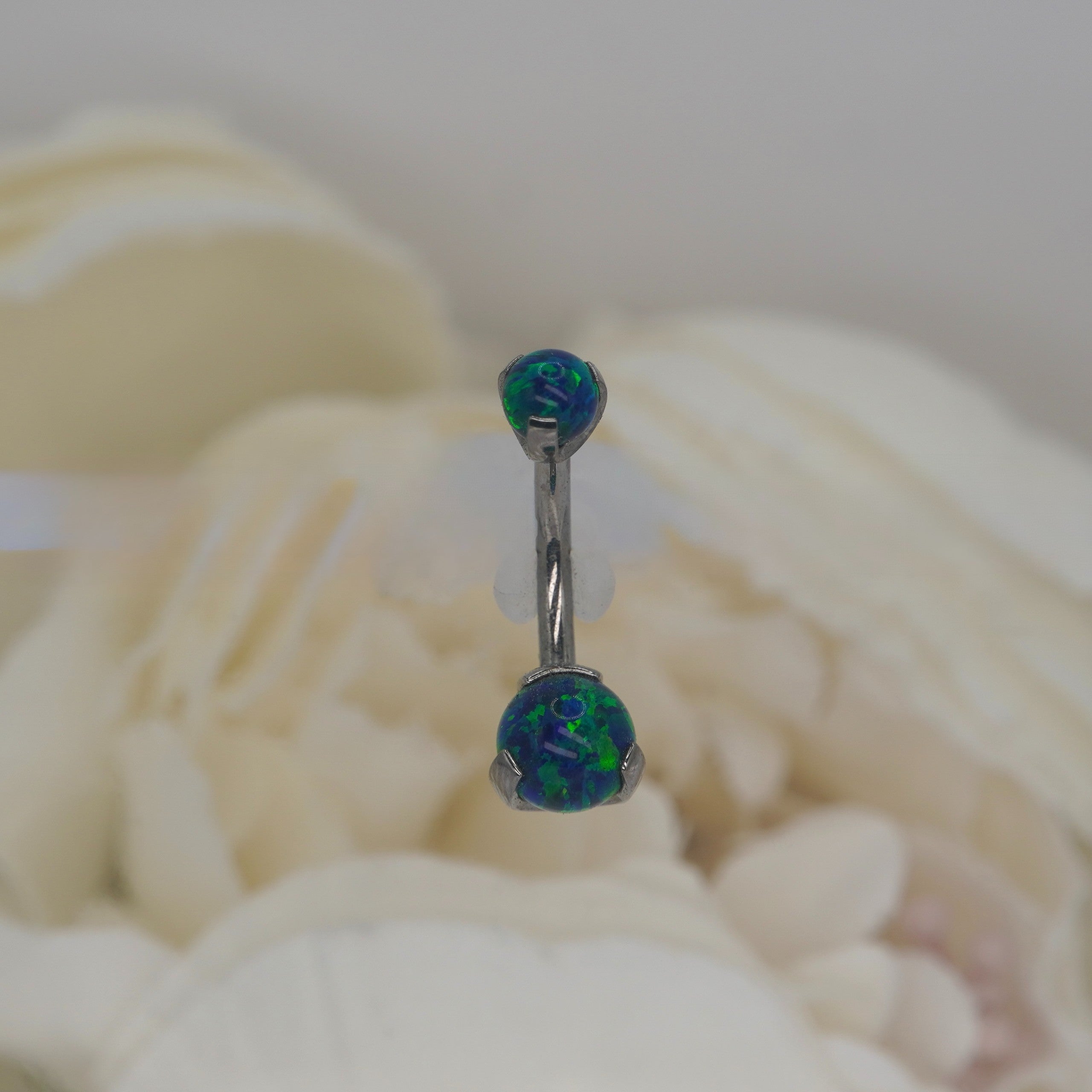 3-Prong Black Opal Navel in 14g