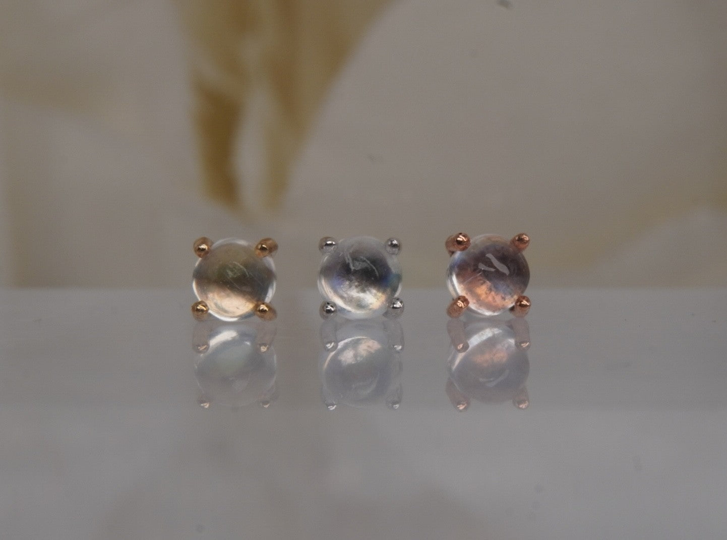 Rainbow Moonstone Prong