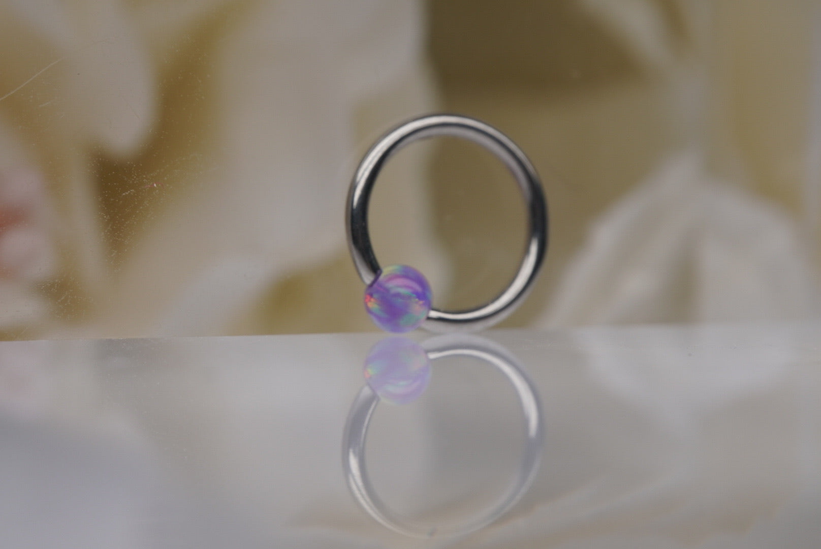 3mm Captive Bead- Lavender Opal