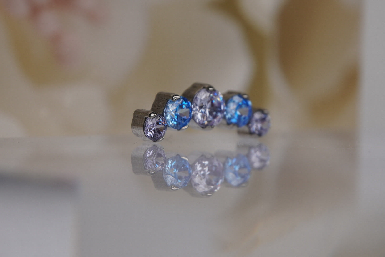 Arctic Blue & Lavender Crystal Prium- 12/14g