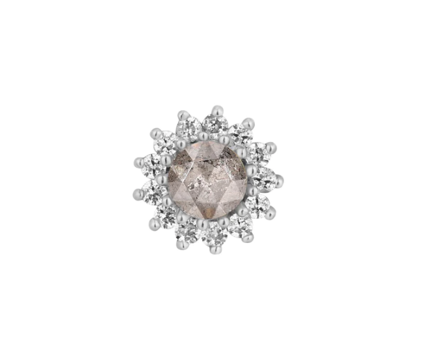 Delphine with Grey Diamonds & White Sapphires