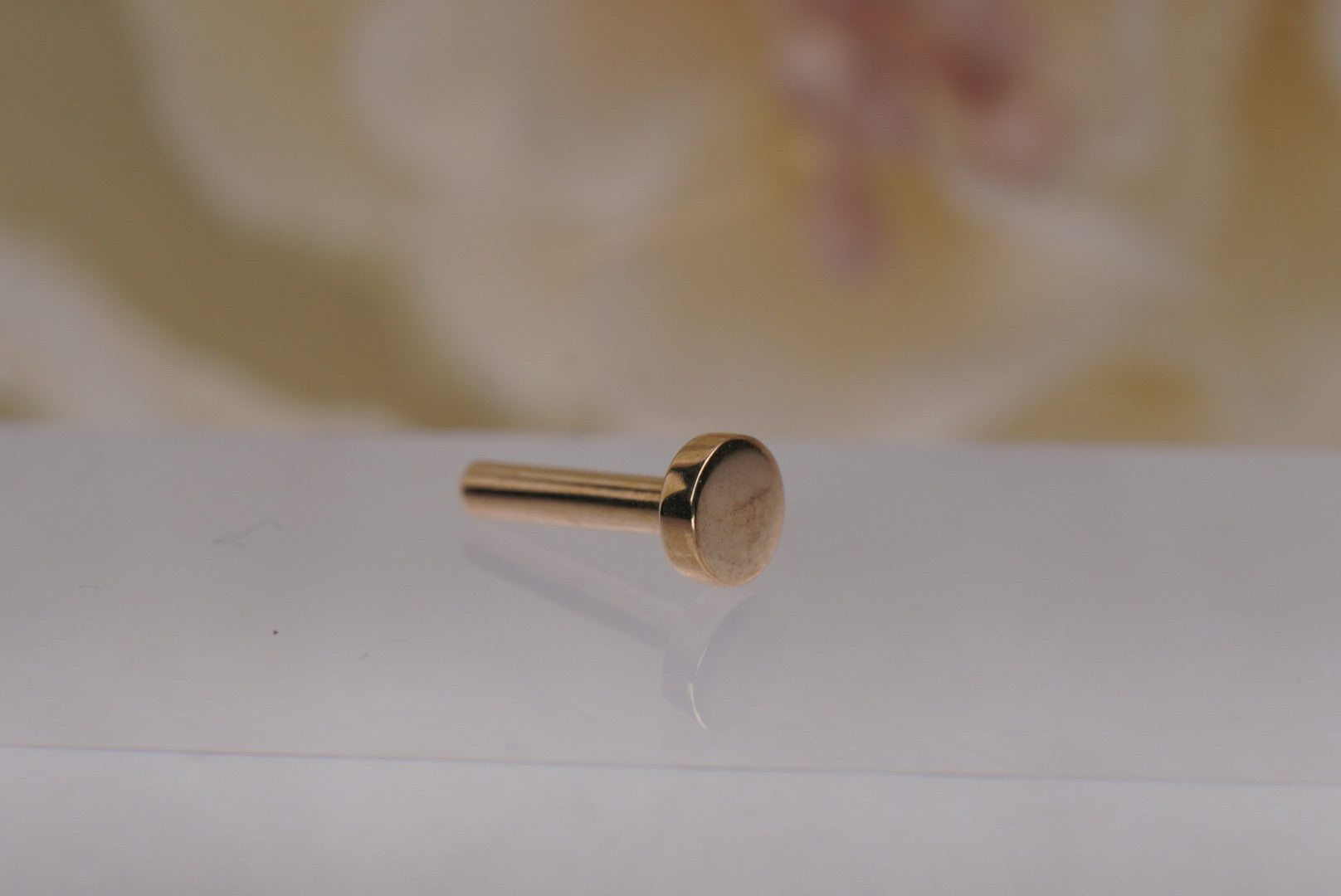 4mm Gold Threaded Labret Post