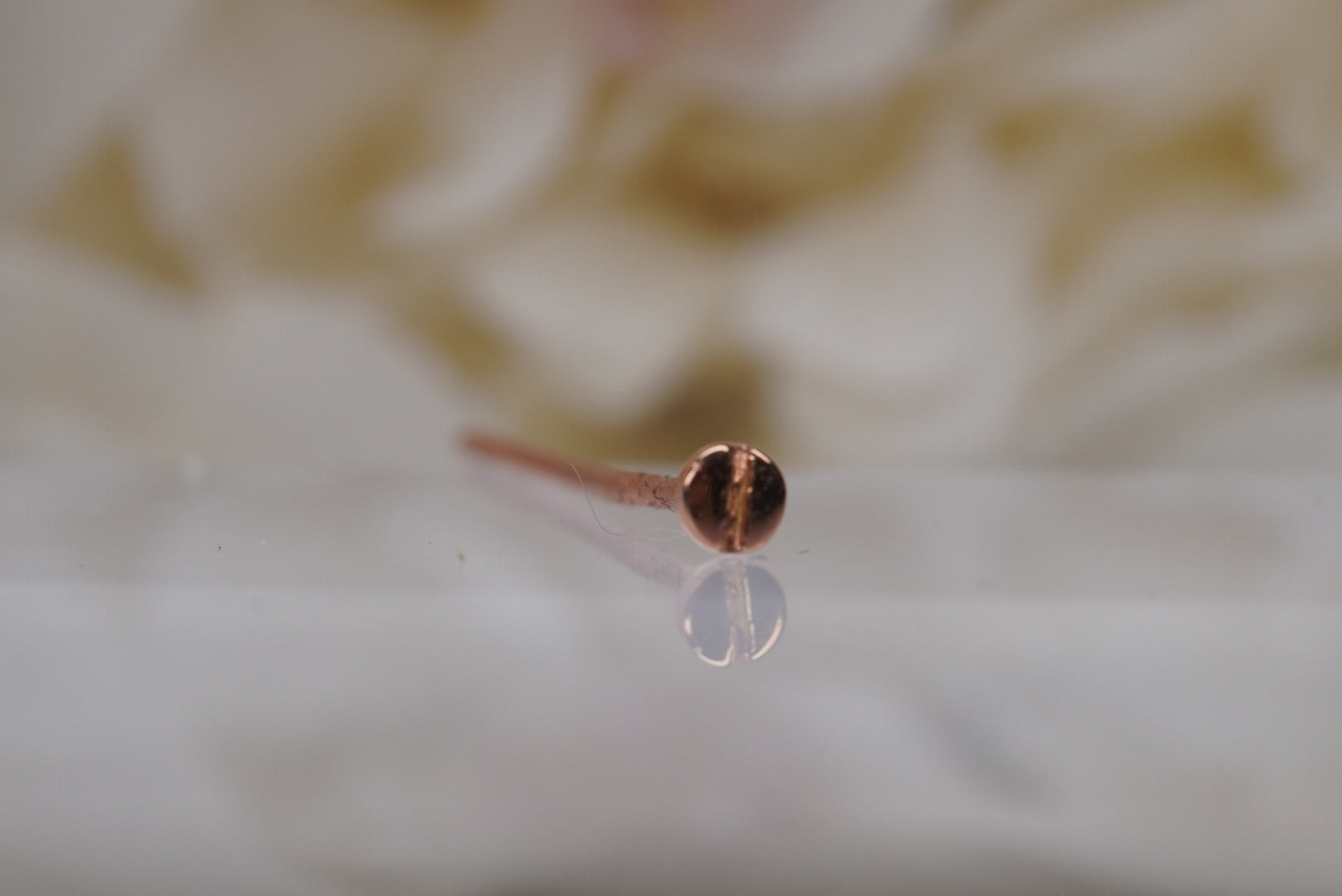 Flat Head "Screw" Nostril Screw in Rose Gold