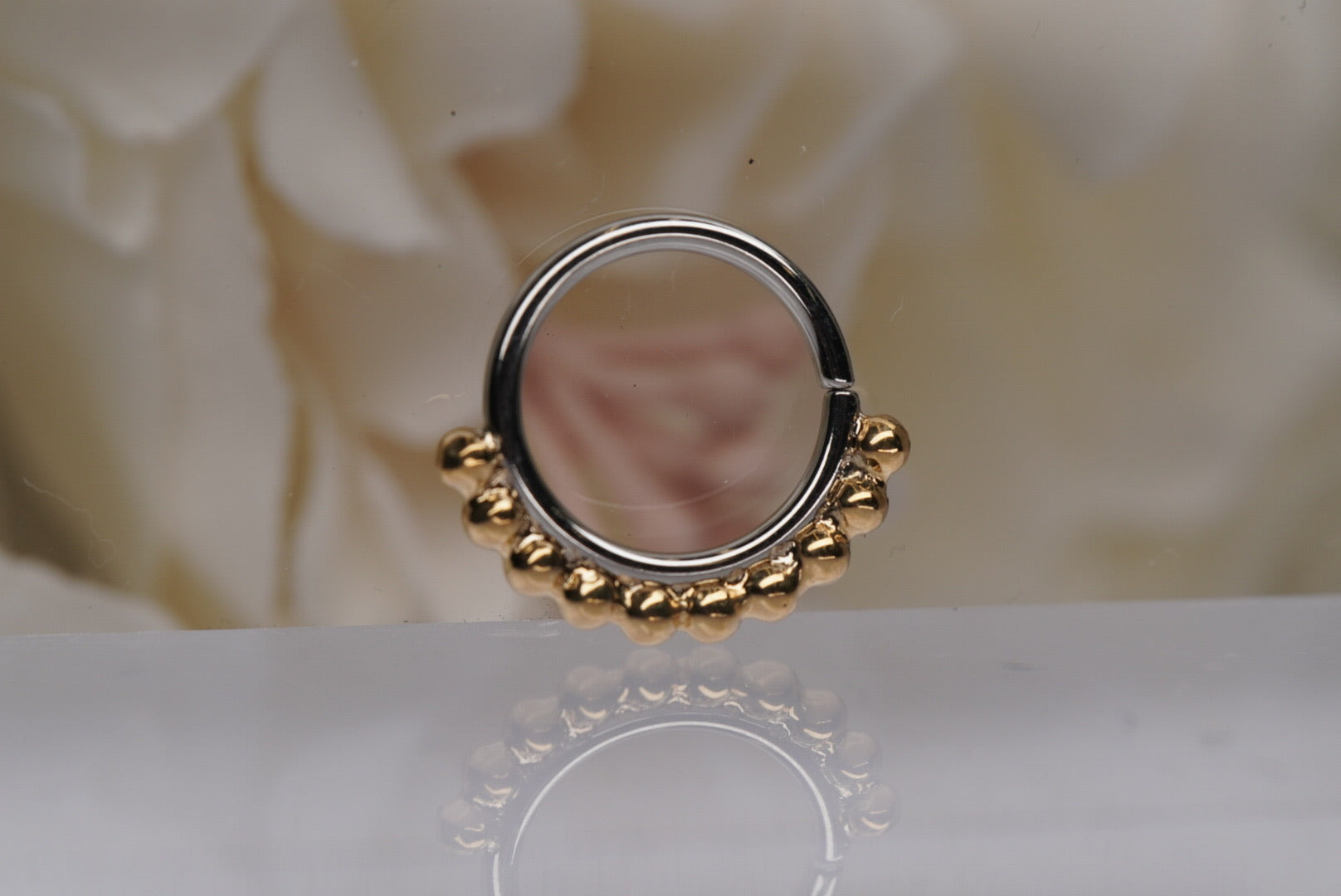 Vaughn Seamless Ring in Stainless Steel & Gold- 16g