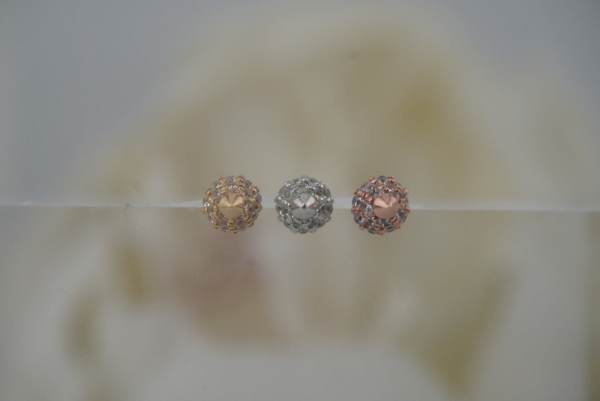 Buddha Jewelry 14k Gold "Maximalist" with crystals in THREADLESS Yellow gold white gold rose gold image