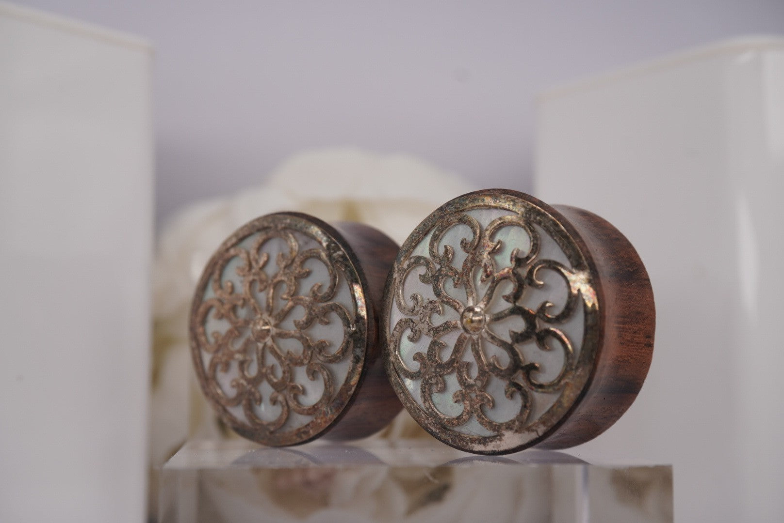 Idol- Silver Plated with Mother of Pearl