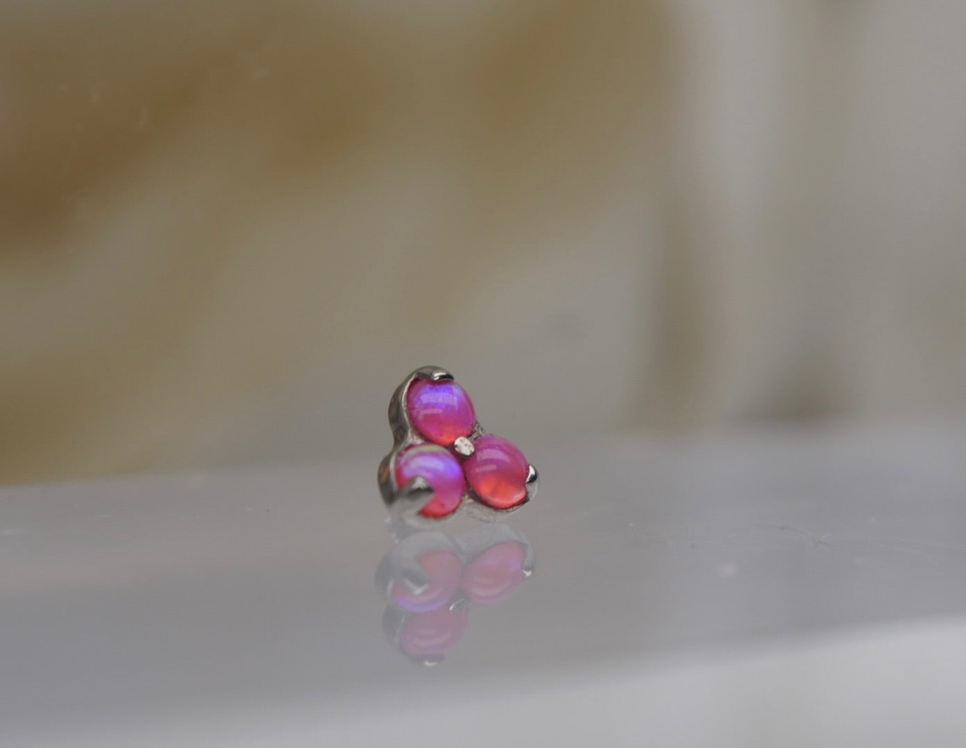Trinity- 4mm (Pink Opal)