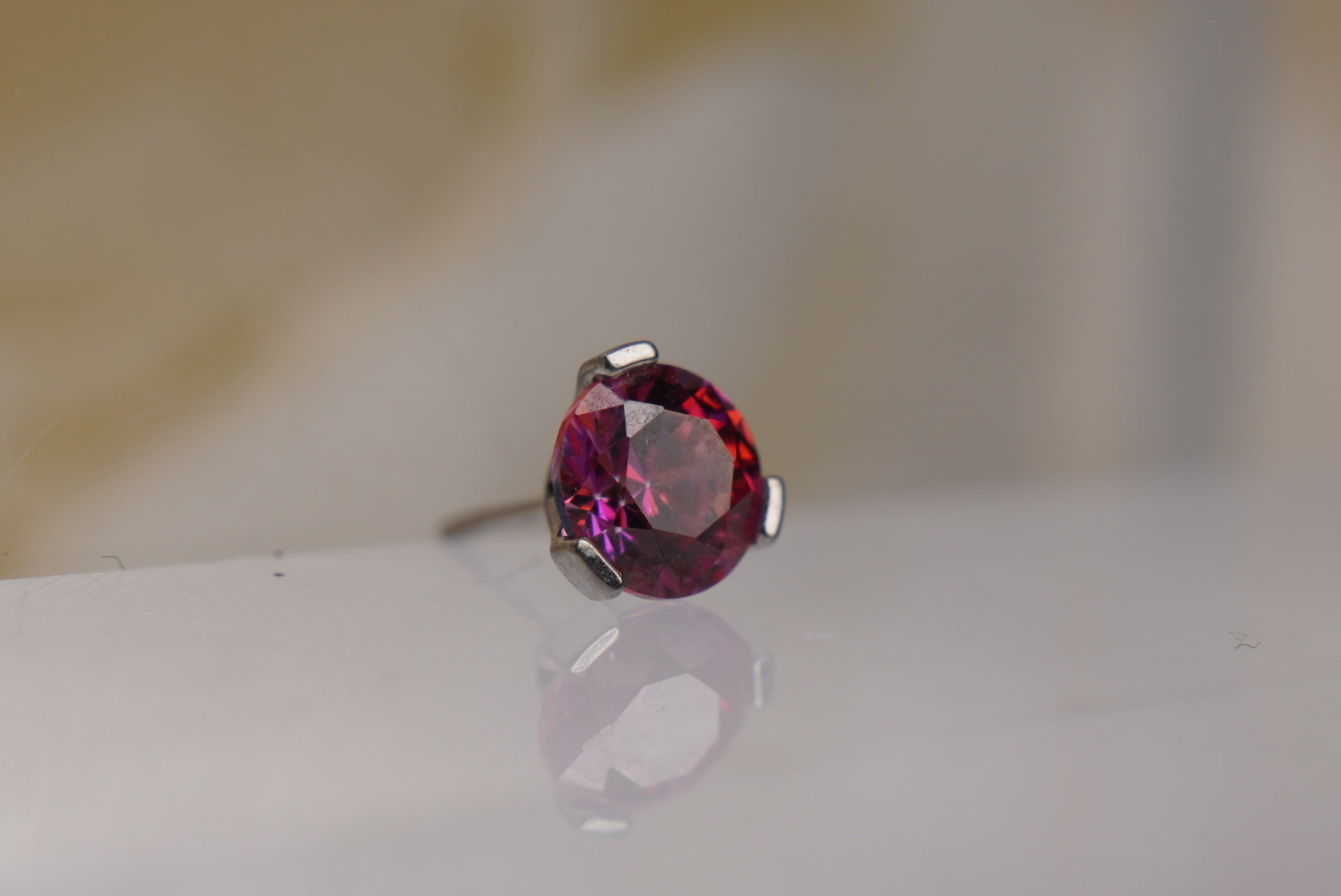 Ruby Red Crystal- Prong