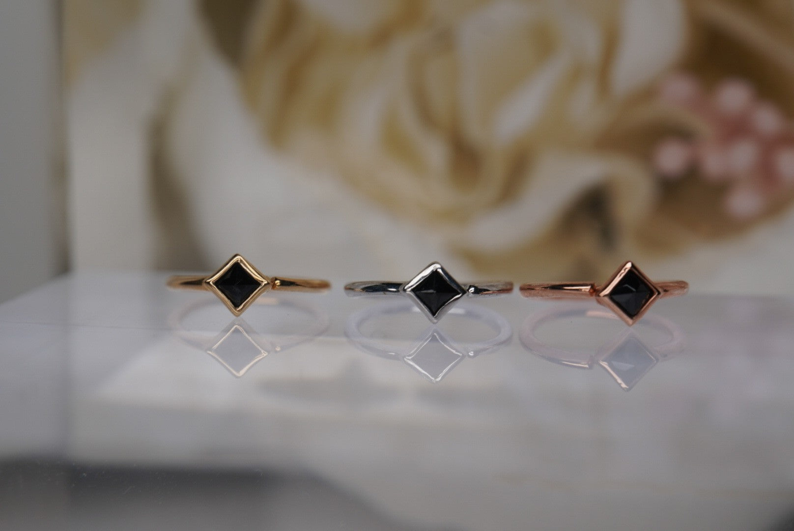 Mae Seamless Ring with Black Spinel- 18g 5/16"