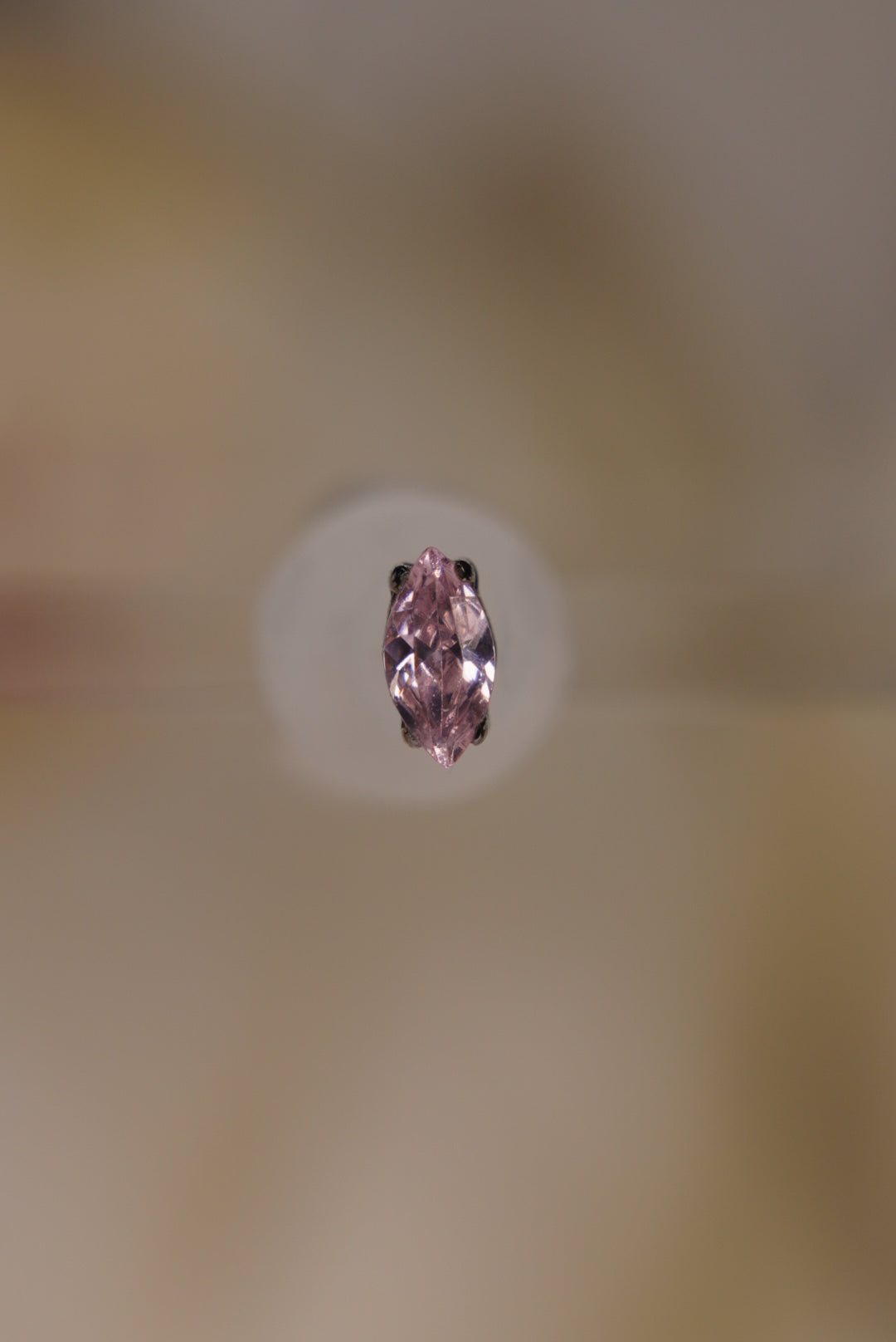 Pink Marquise Cut Prong