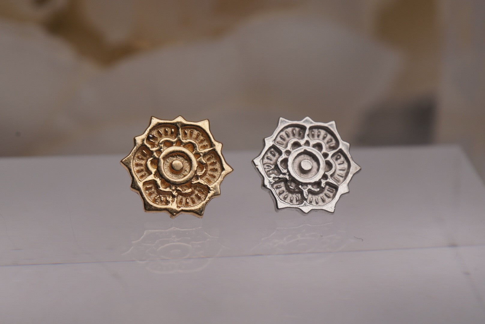 Small Lotus-Yellow Gold Plated