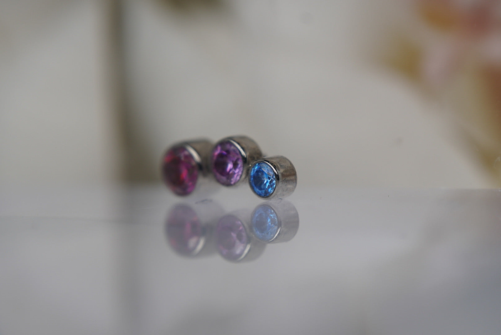 3-Gem Clio Right Facing (Red, Purple & Blue)