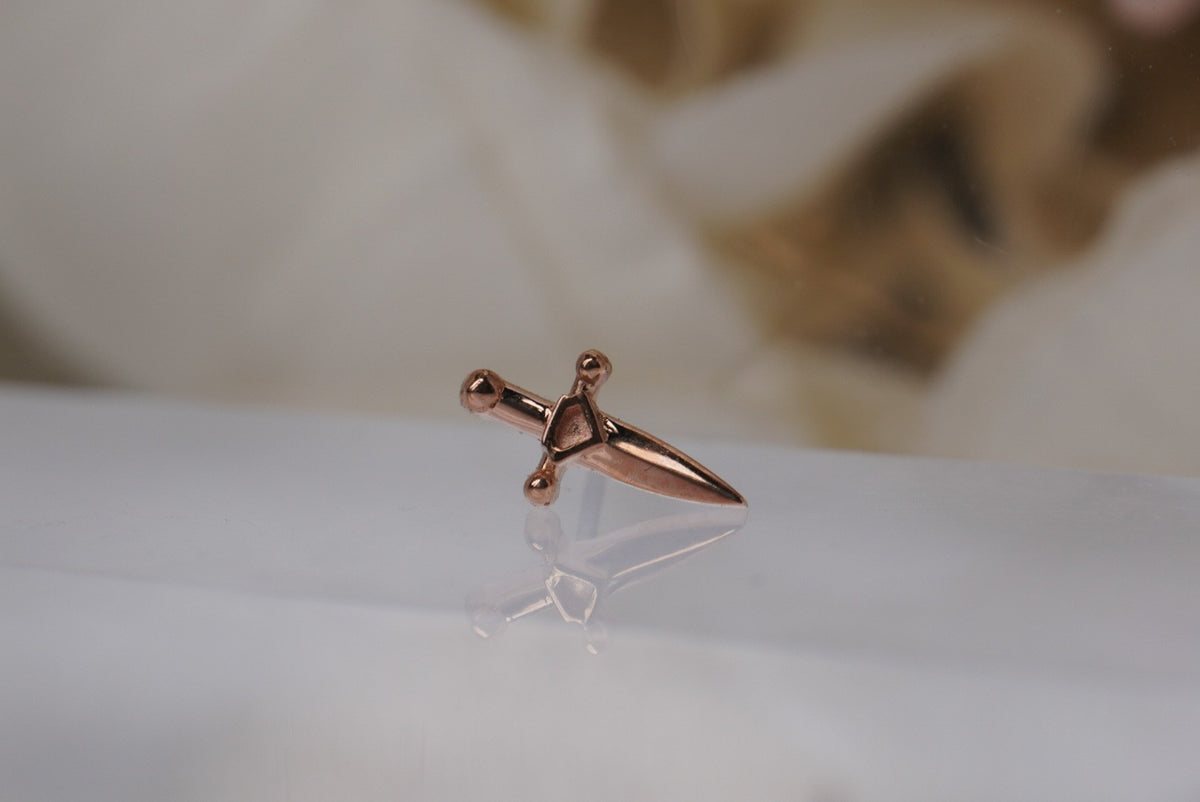 18k Rose Gold Dagger