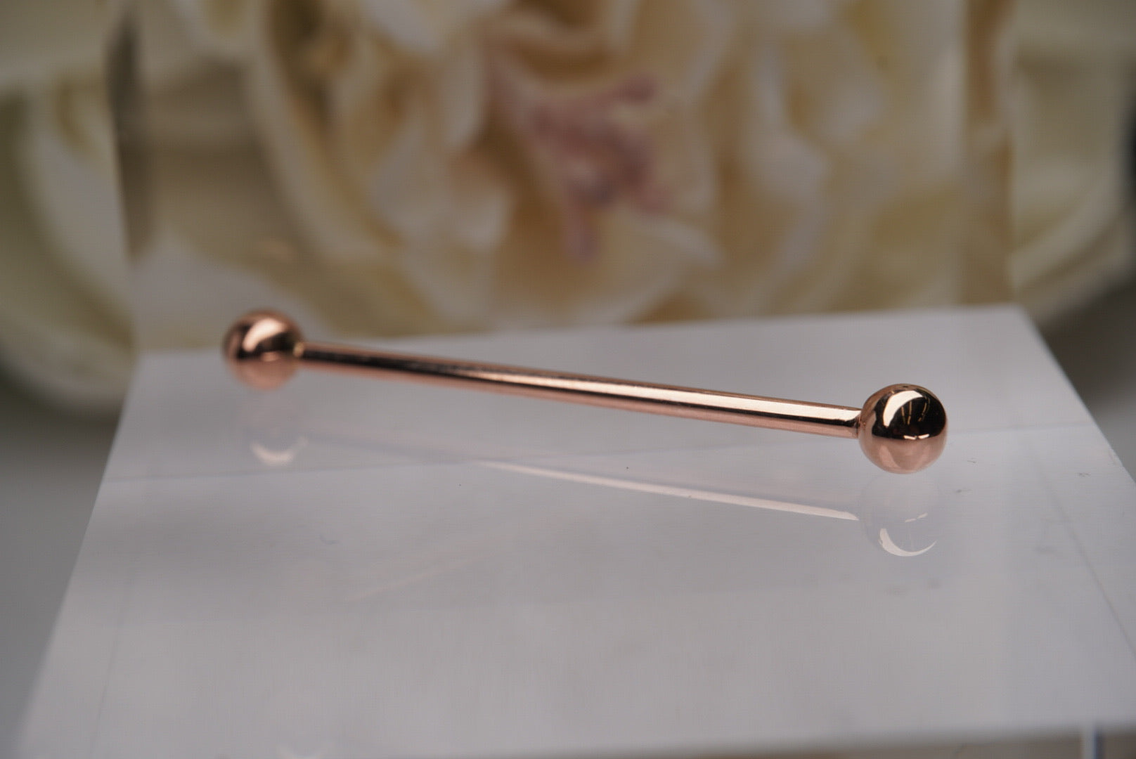 Industrial Barbell in Rose Gold