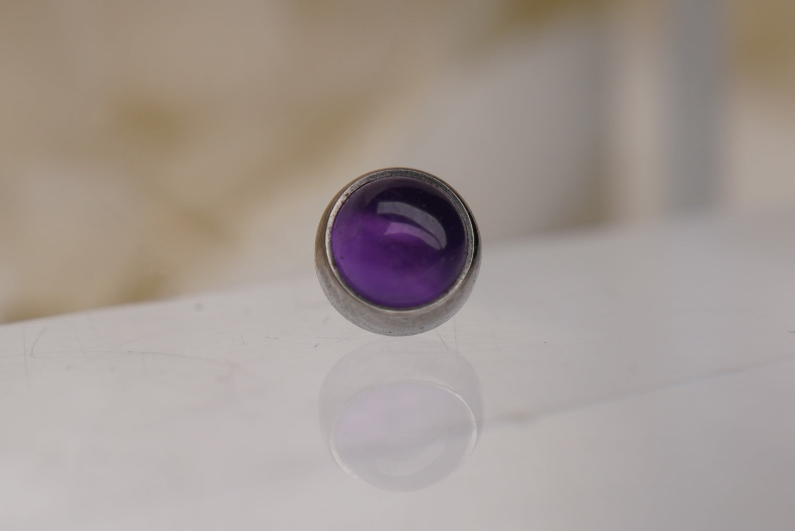 Amethyst Natural Stone- Threadless