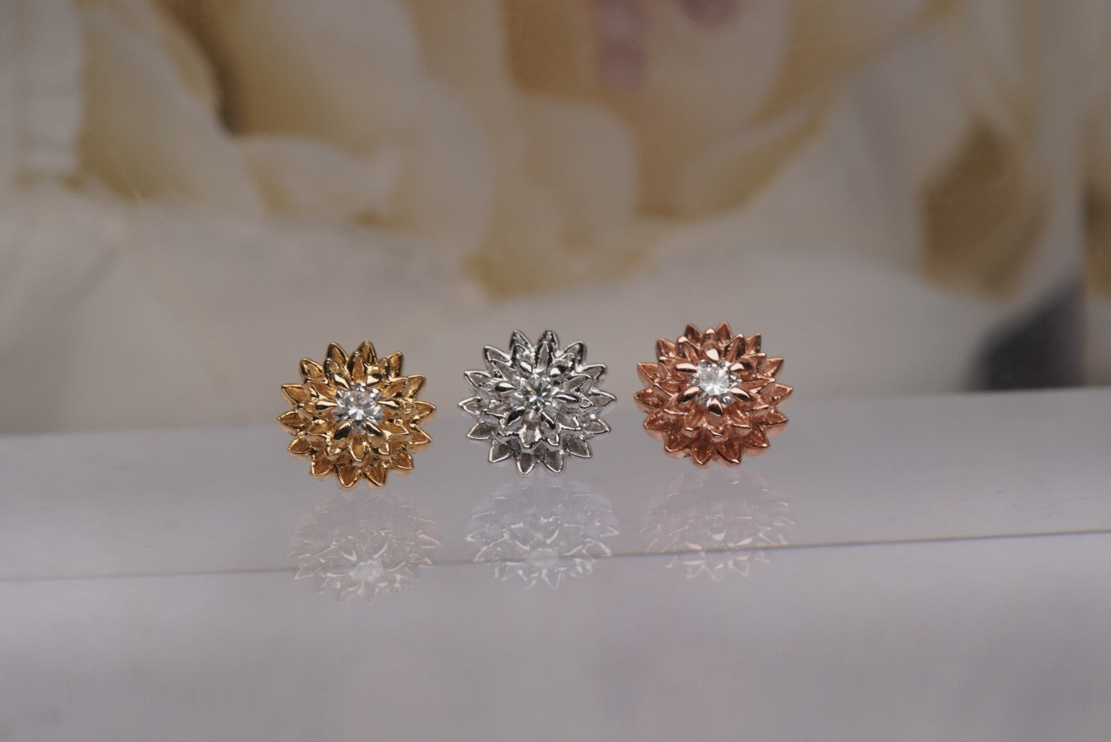 Dahlia with White Diamonds