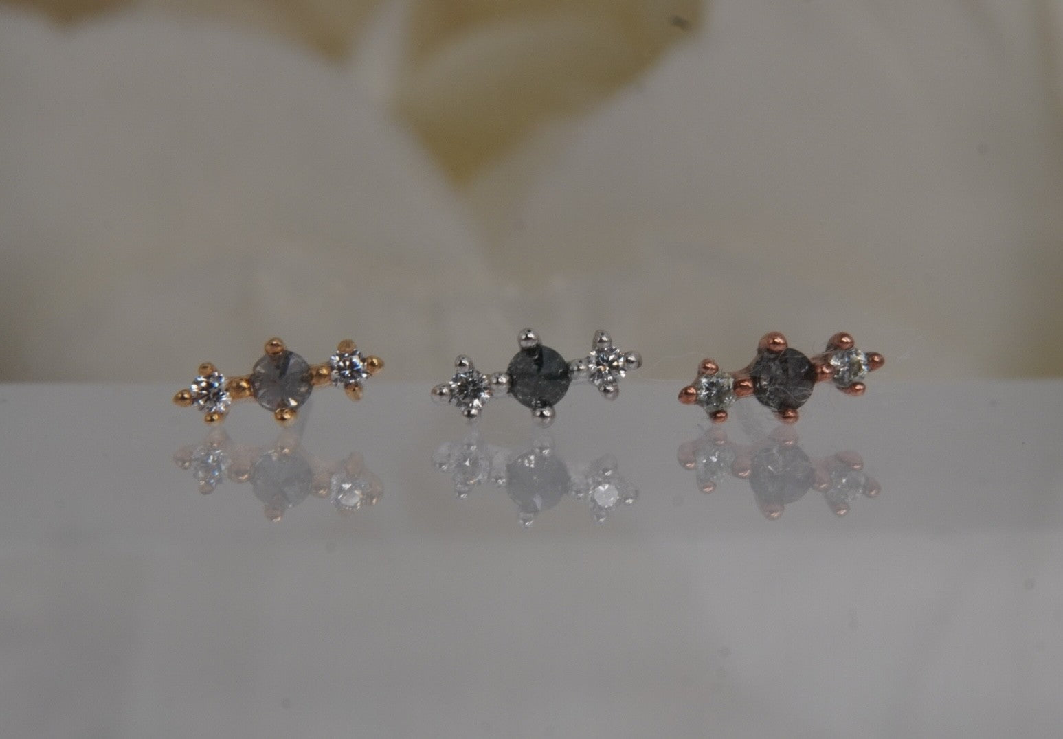 Ghost Flower with Grey Diamonds