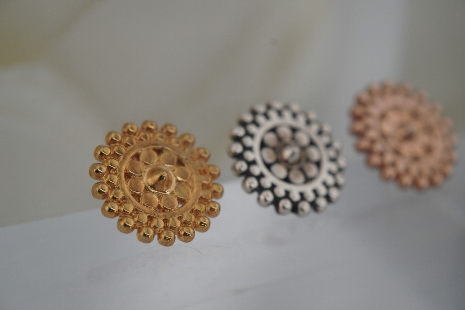 Large Afghan- Yellow Gold Plated