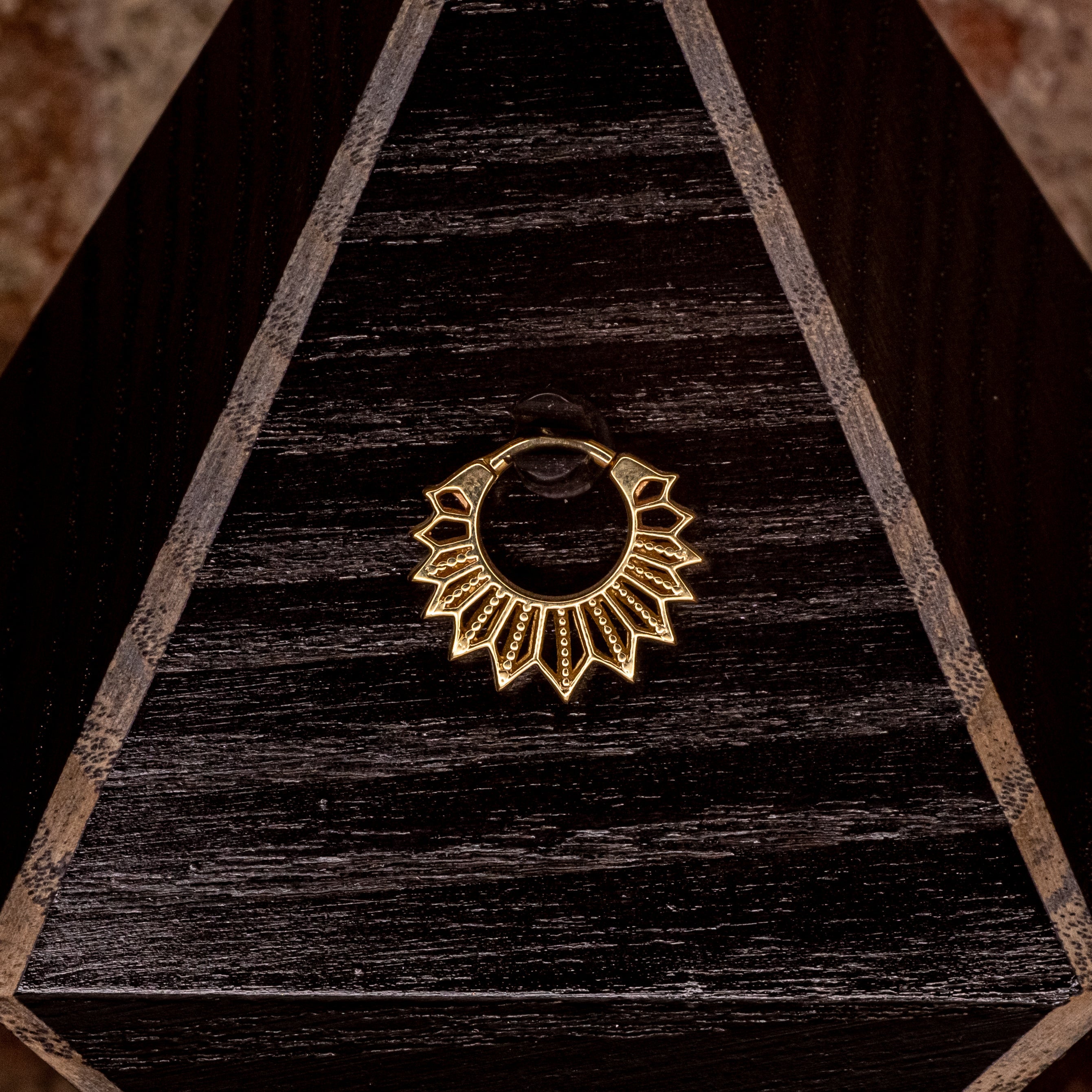 Starr Clicker in Yellow Gold 16g 5/16"