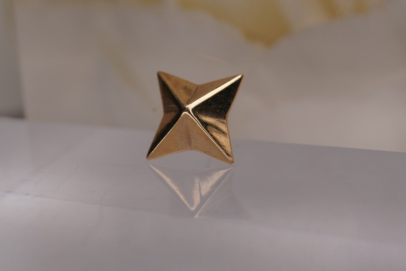 Star Cube-Yellow Gold Plated