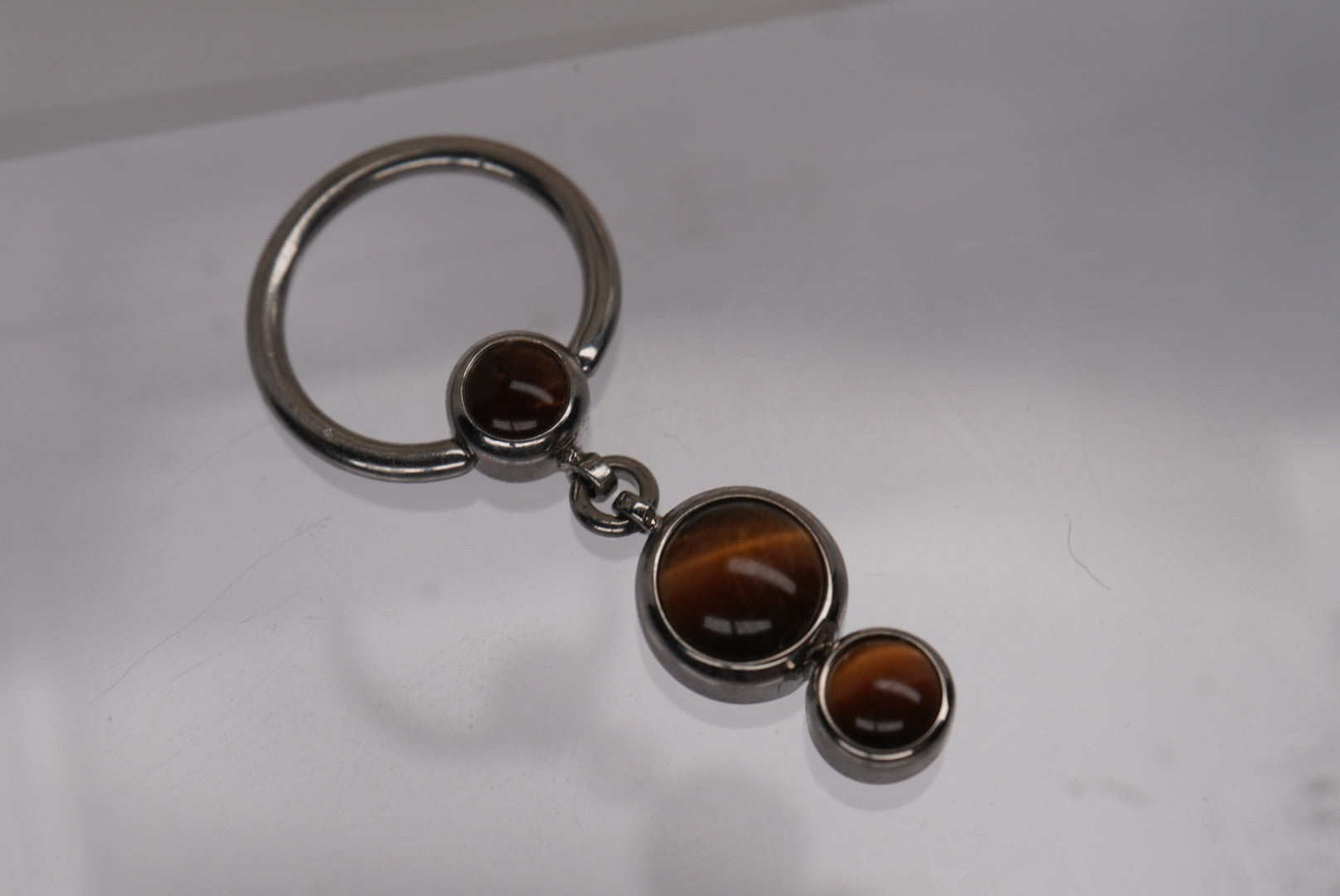 Tiger's Eye Dangle Captive Bead
