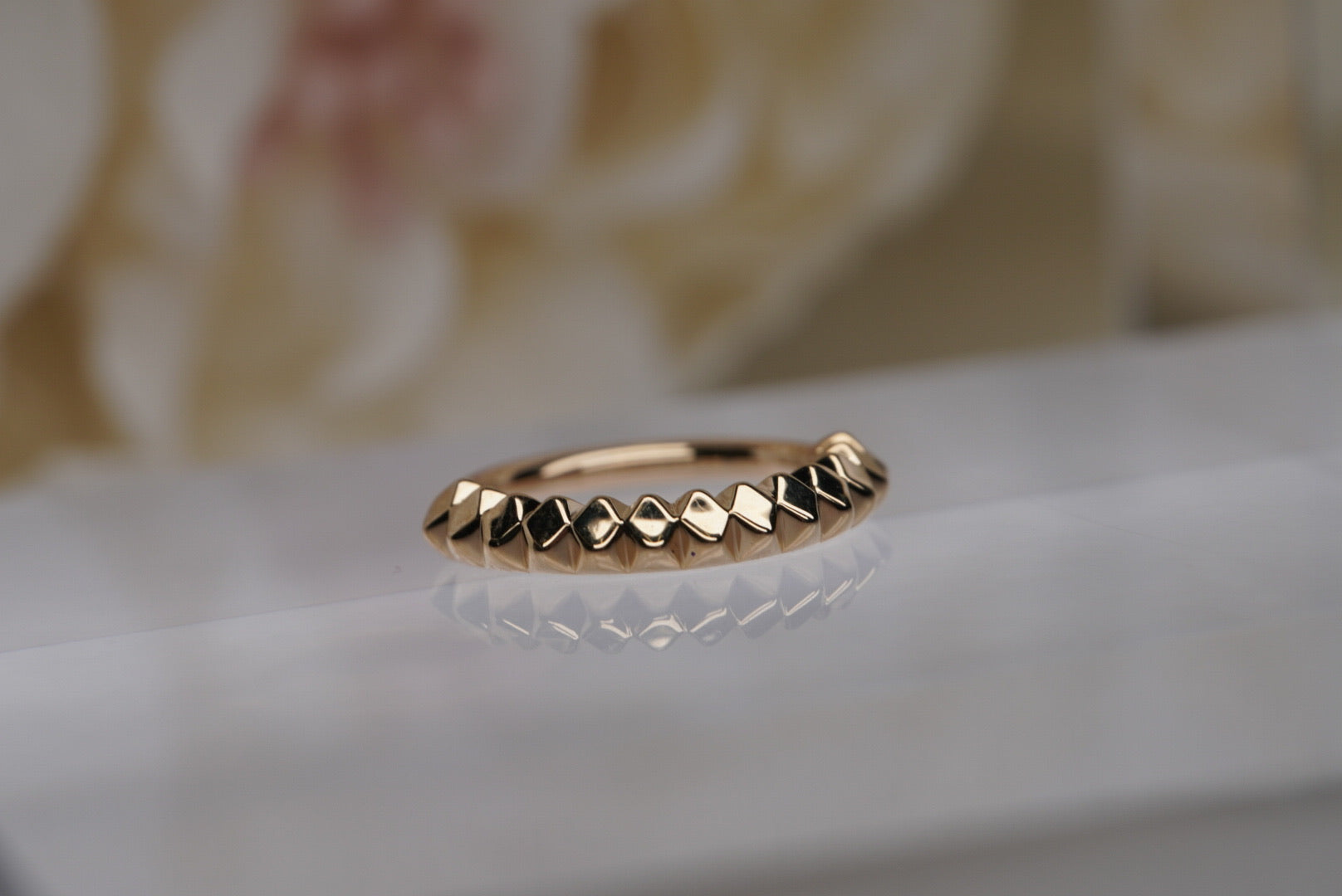 Petite Carbonado Seam Ring