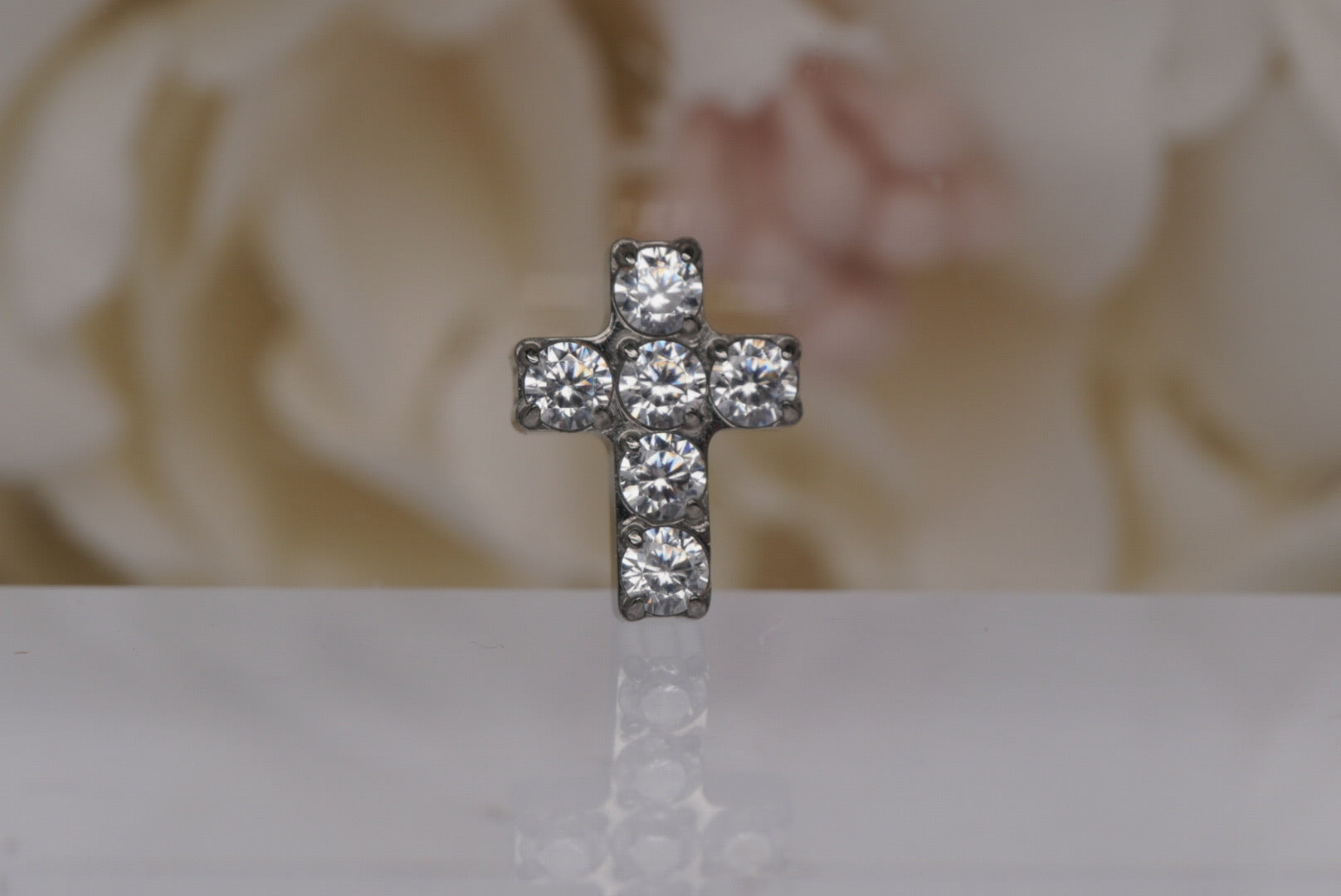 Crystal Cross in Titanium